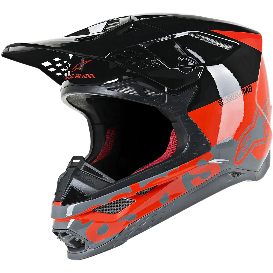 Alpinestars Supertech M8 Radium Red/Black/Gray Helmet