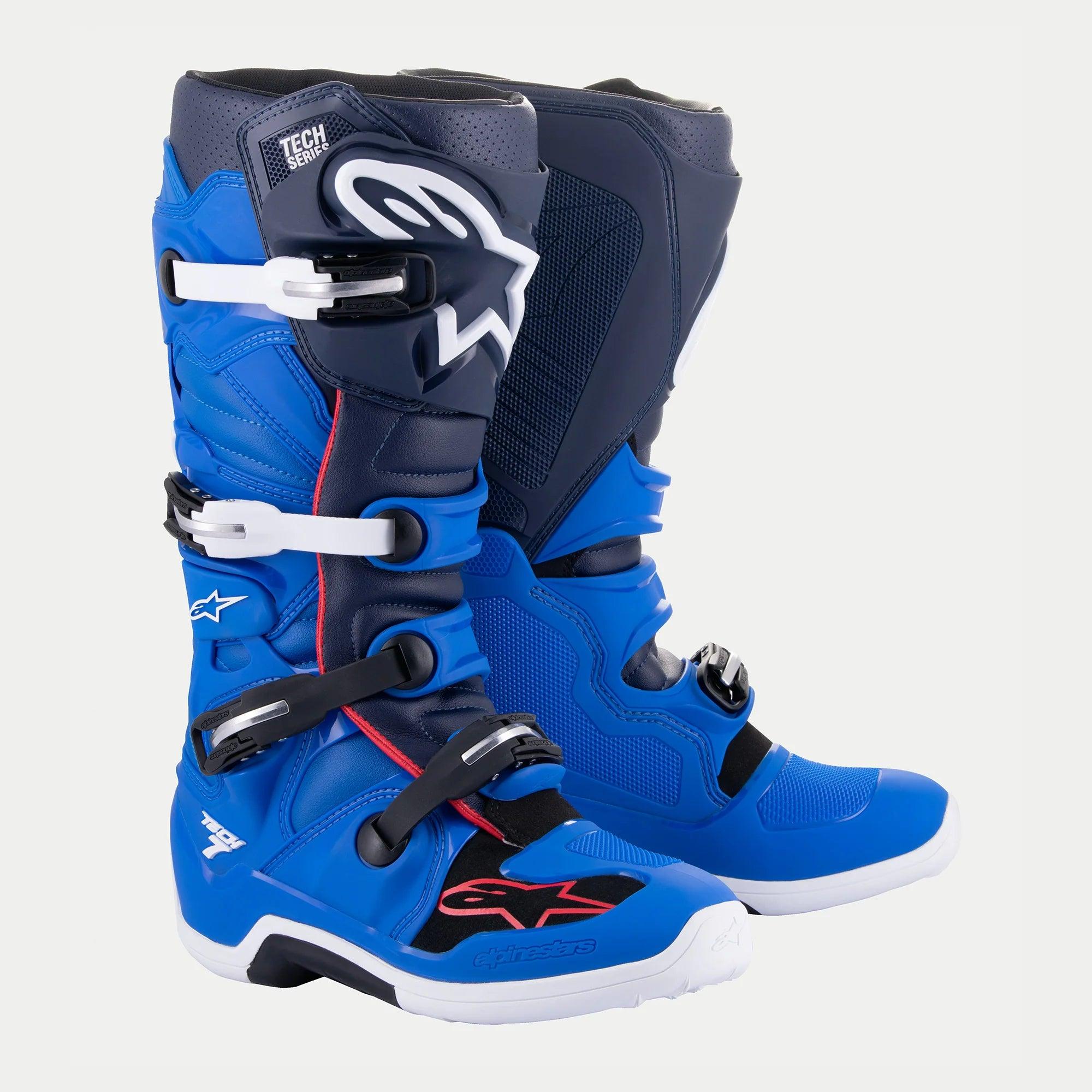 Alpinestars Tech 7 Boots - Alpine Blue Night/Navy/Bright Red