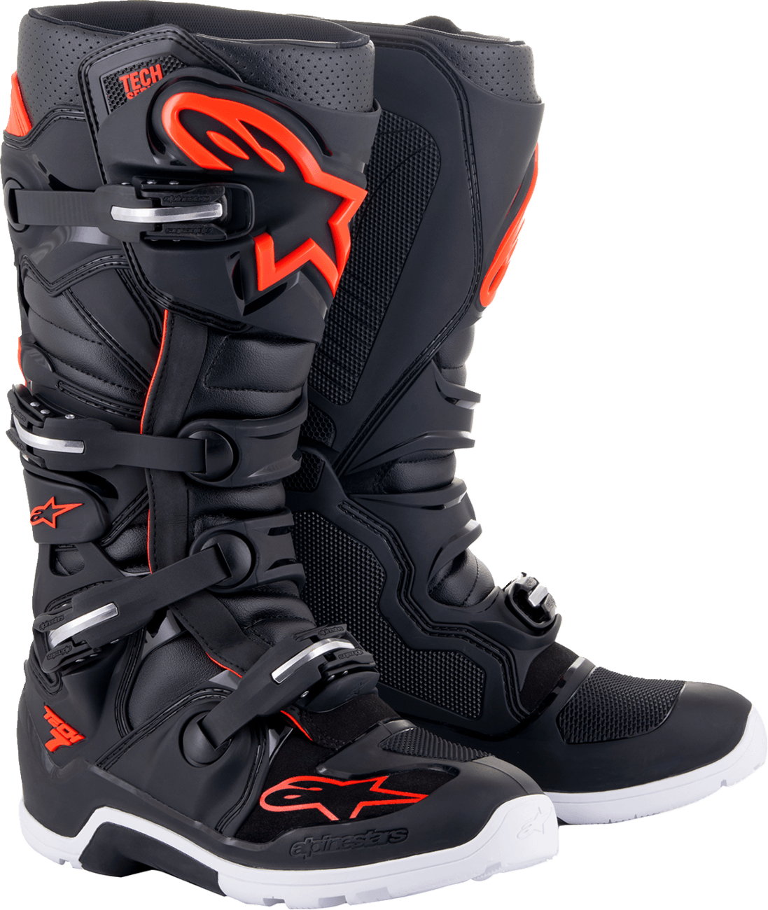 Alpinestars Tech 7 Enduro Boots - Black/Red Fluorescent