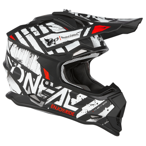 O'Neal 2 SRS Glitch V.23 Helmet Black/White