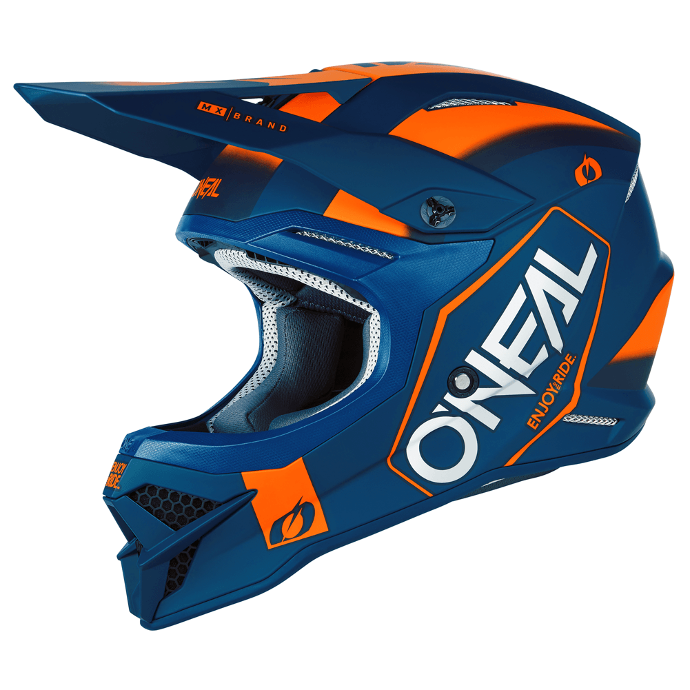 O'Neal 3 SRS Hexx V.23 Helmet Blue/Orange