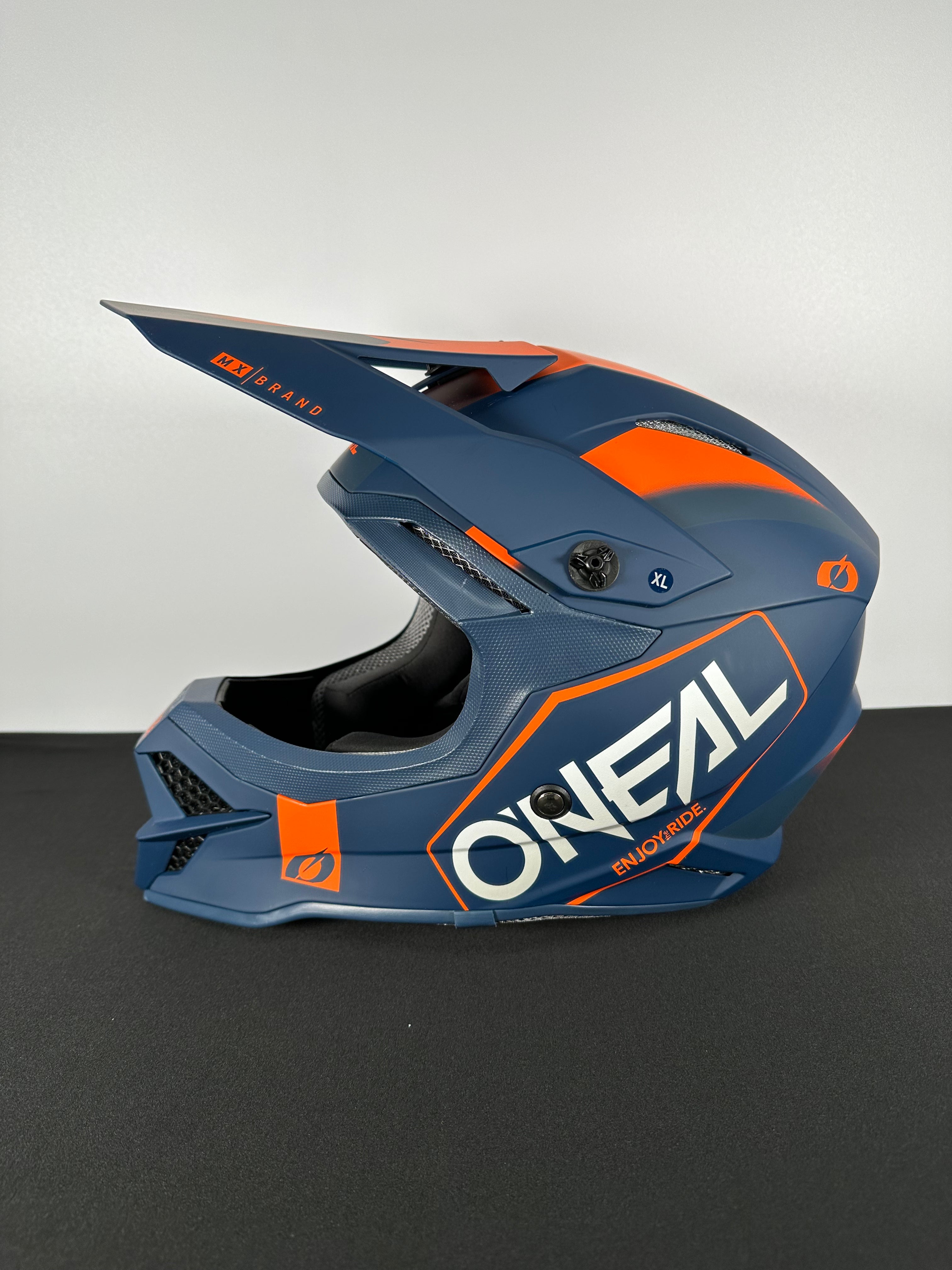 O'Neal 3 SRS Hexx V.23 Helmet Blue/Orange - Size XL - OPEN BOX