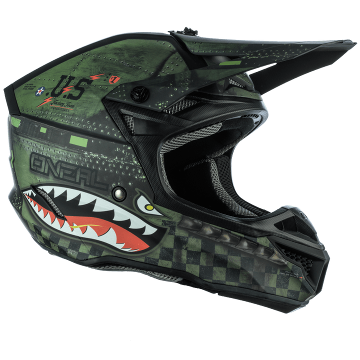 O'Neal 5 SRS Warhawk Helmet Black/Green