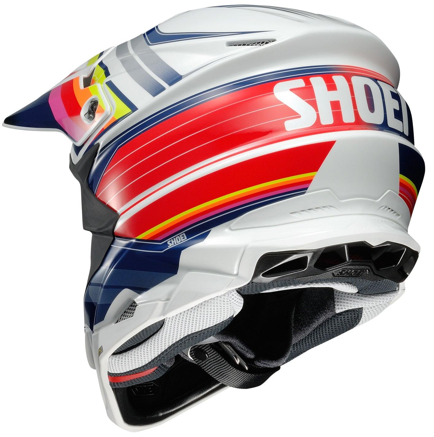 Shoei VFX-EVO Pinnacle Helmets - TC-1 Red/Dark Blue/White