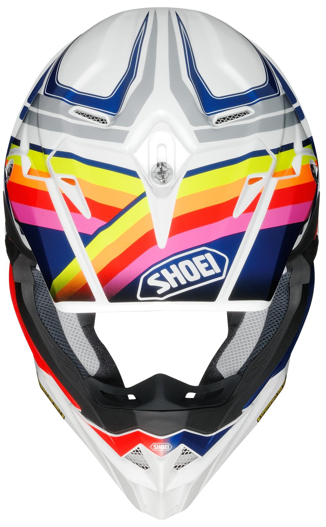 Shoei VFX-EVO Pinnacle Helmets - TC-1 Red/Dark Blue/White