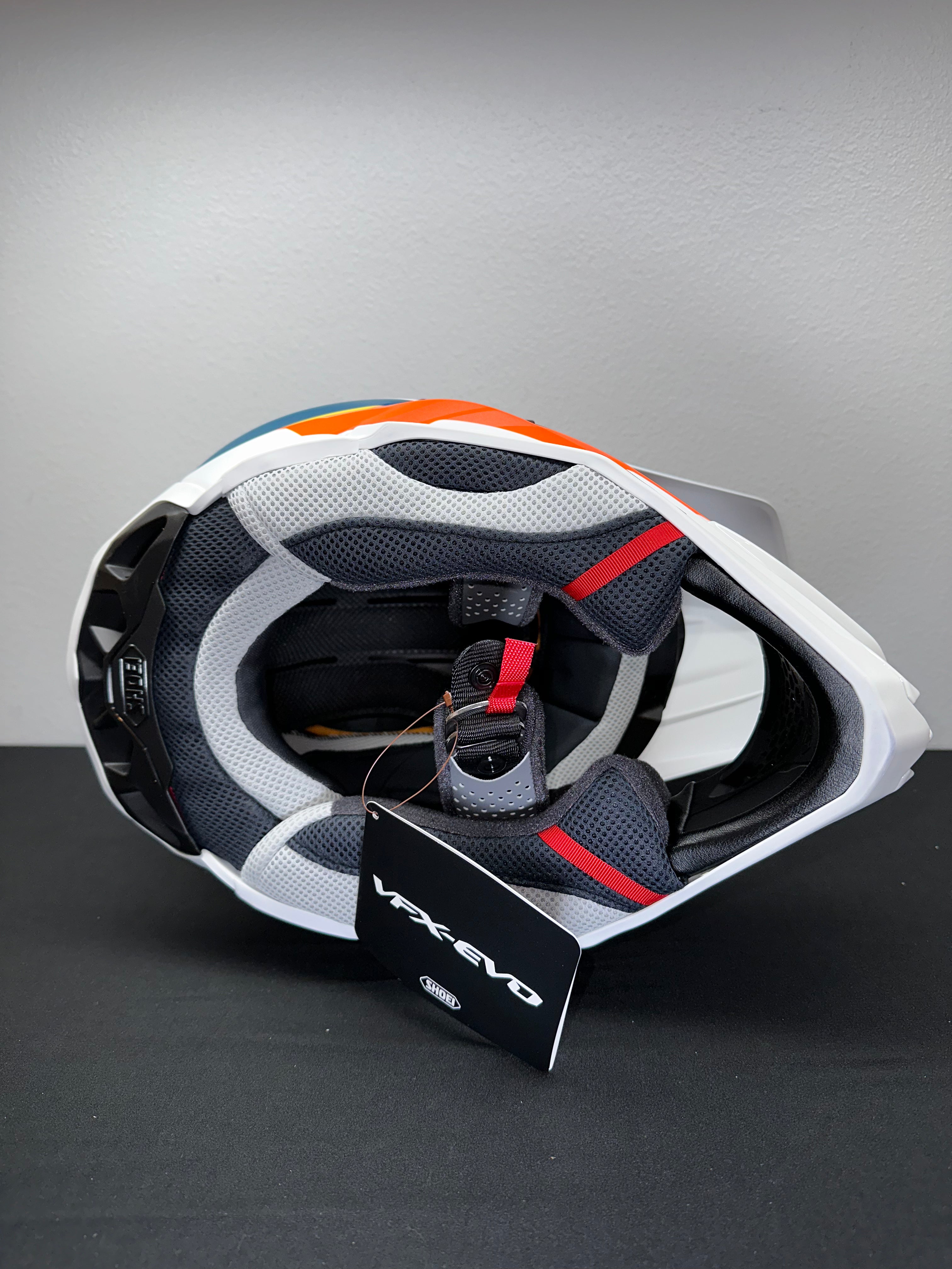 Shoei VFX-EVO Pinnacle Helmets - TC-8 Red/Blue/Orange