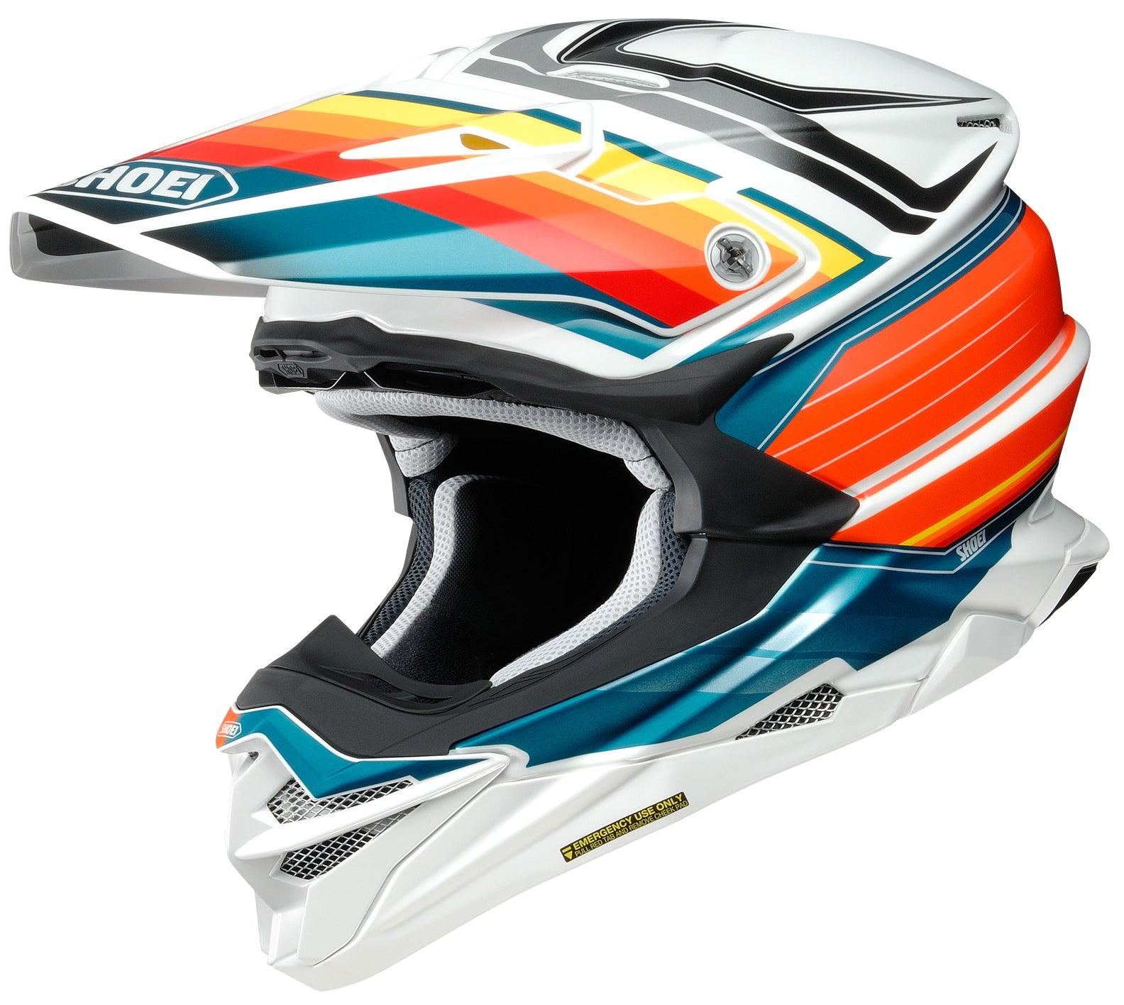 Shoei VFX-EVO Pinnacle Helmets - TC-8 Red/Blue/Orange