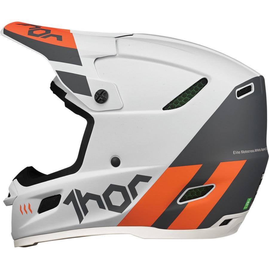 Thor Reflex Cube Light Gray/Red Orange Helmet 2022