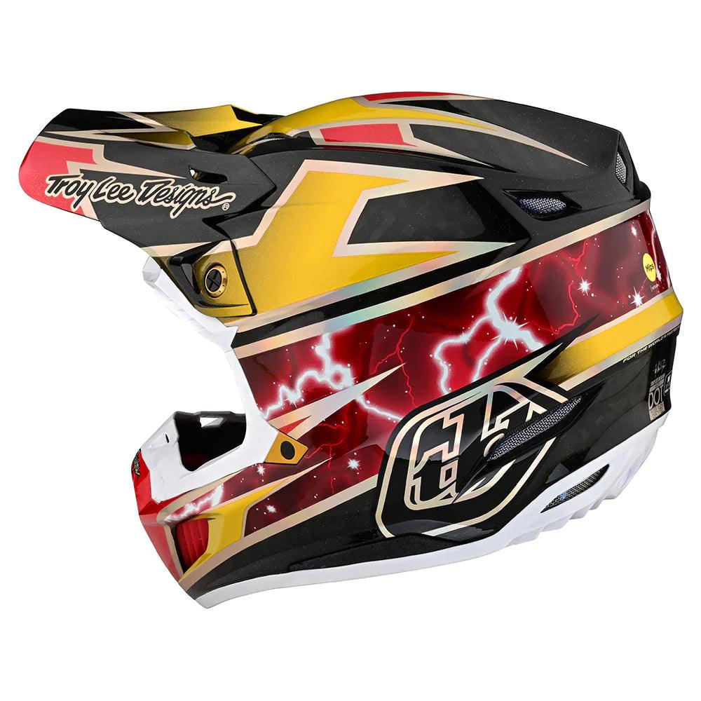Troy Lee Designs SE5 Carbon Helmet W/MIPS Lightning Gold