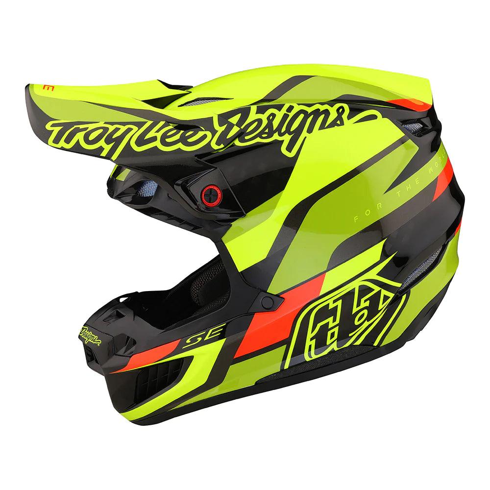 Troy Lee Designs SE5 Carbon Helmet W/MIPS Omega Black / Flo Yellow