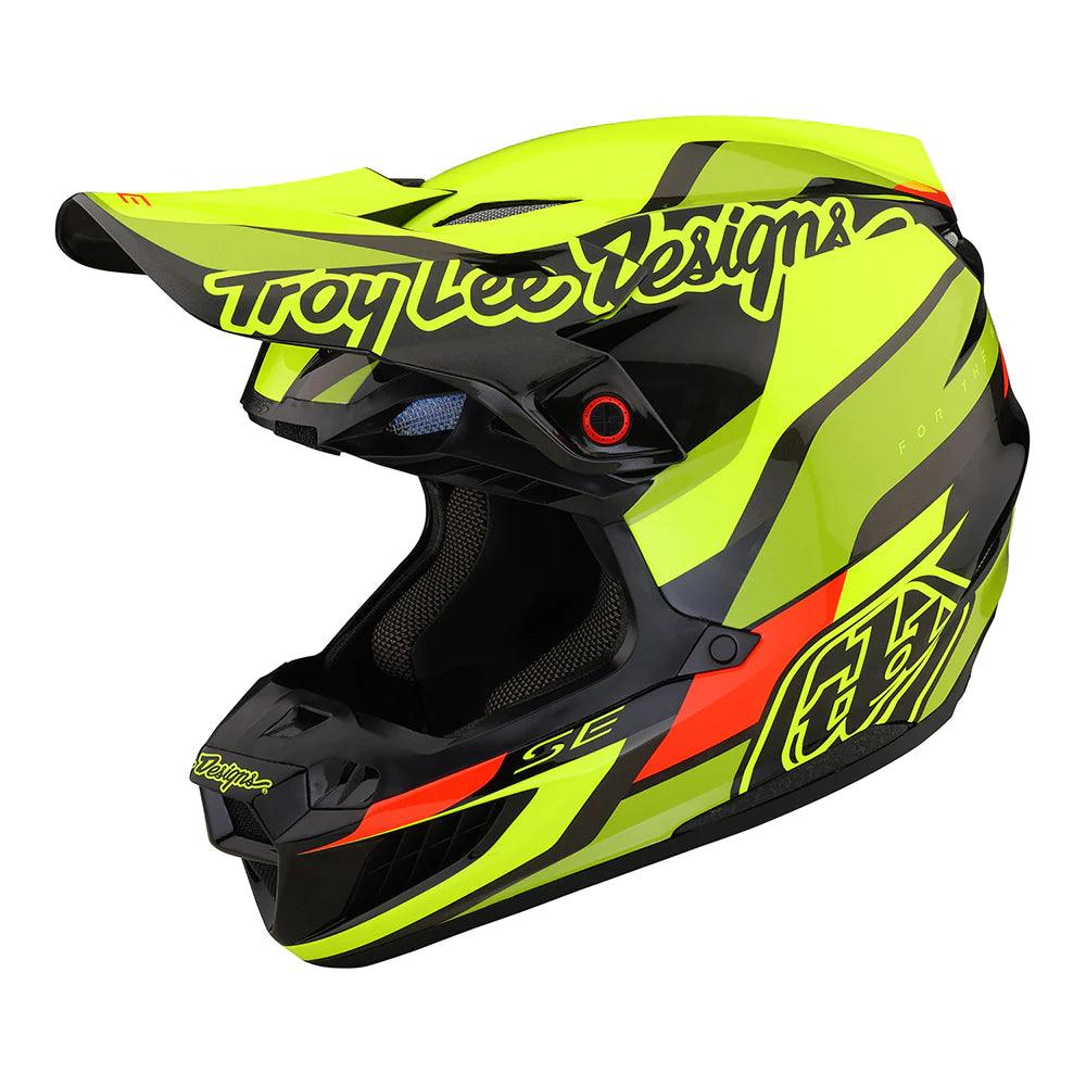 Troy Lee Designs SE5 Carbon Helmet W/MIPS Omega Black / Flo Yellow