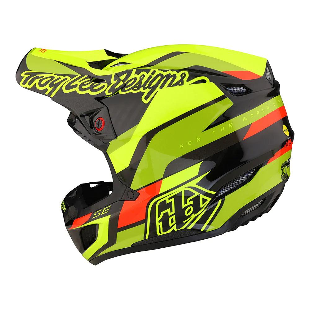 Troy Lee Designs SE5 Carbon Helmet W/MIPS Omega Black / Flo Yellow