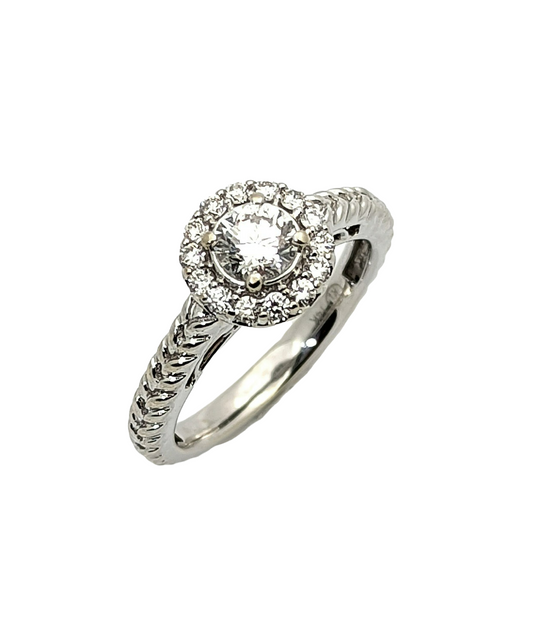 9ct White Gold 1/2 Carat Diamond Set Ring – Shiels Jewellers