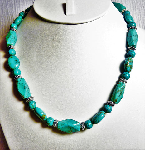 Turquoise and Silver Necklace – Kaminski Jewelry Designs