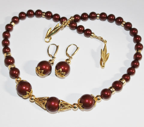 pearl gold necklace sets