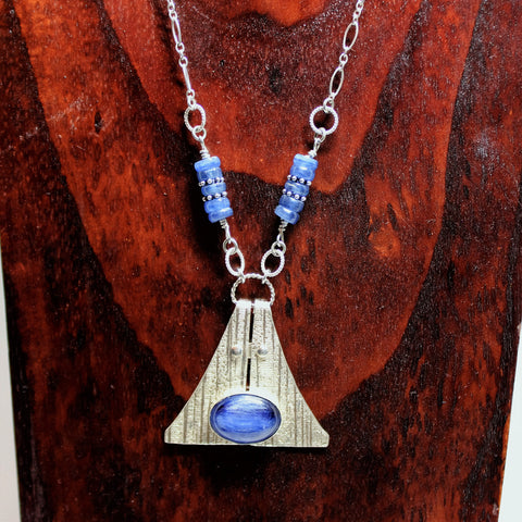 Sterling and Blue Kyanite Pendant Necklace and Earrings – Kaminski ...