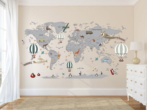 World Maps Walls2lifedecals - roblox world map decal