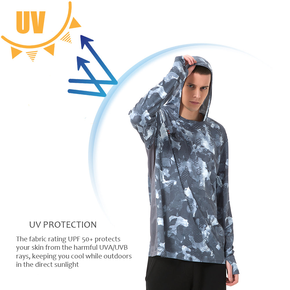 hooded upf fishing shirts