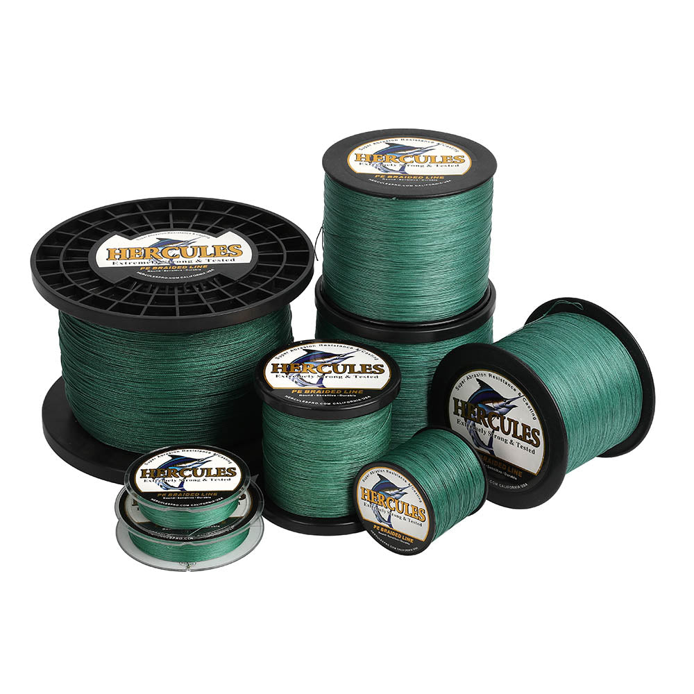 1000M 1094Yds Green 10lb-300lb HERCULES PE Braided Fishing Line 8 Stra –  Hercules Fishing Tackle