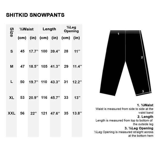 SHITKID SNOWPANTS - STEEL GREY – Harlaut Apparel Co.