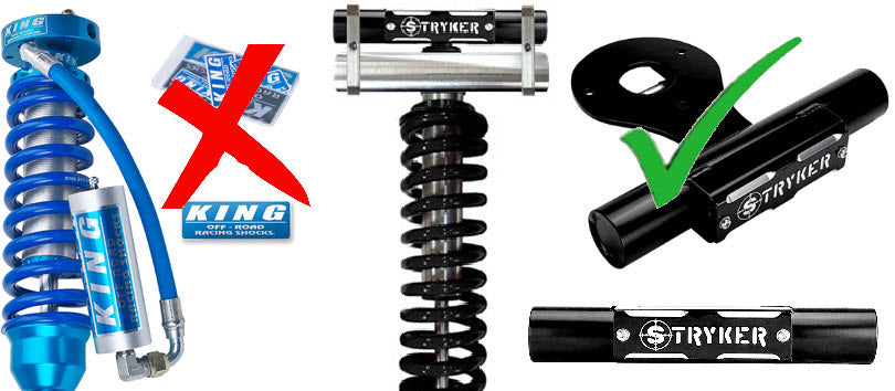 2.5" Coilover shock with CNC Stryker badging