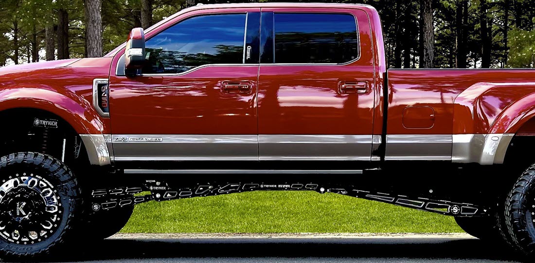 F450 8 Inch Rad 4 Link With Cradle Traction Bar Red