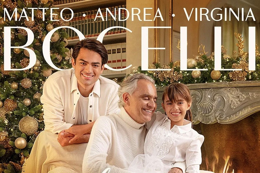 Andrea Bocelli and sons Amos and Matteo ANDREA BOCELLI WITH HIS