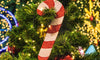 Candy Cane Christmas Tree Ornament with Holiday Lights
