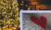 This image was suggest by ChatGPT by OpenAI, an artificial intelligence language model. It depicts a computer screen showing off binary code in front of an artificial christmas tree lit with warm white lights for the holiday season.