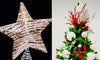 Examples of a Star and Floral Pick Christmas Tree Topper