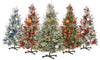 Five professionally designed Pre-Decorated Christmas Trees available for holiday rental from Rent-A-Christmas