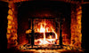 Roaring Fire in a Fireplace on Christmas Night - Yule Log