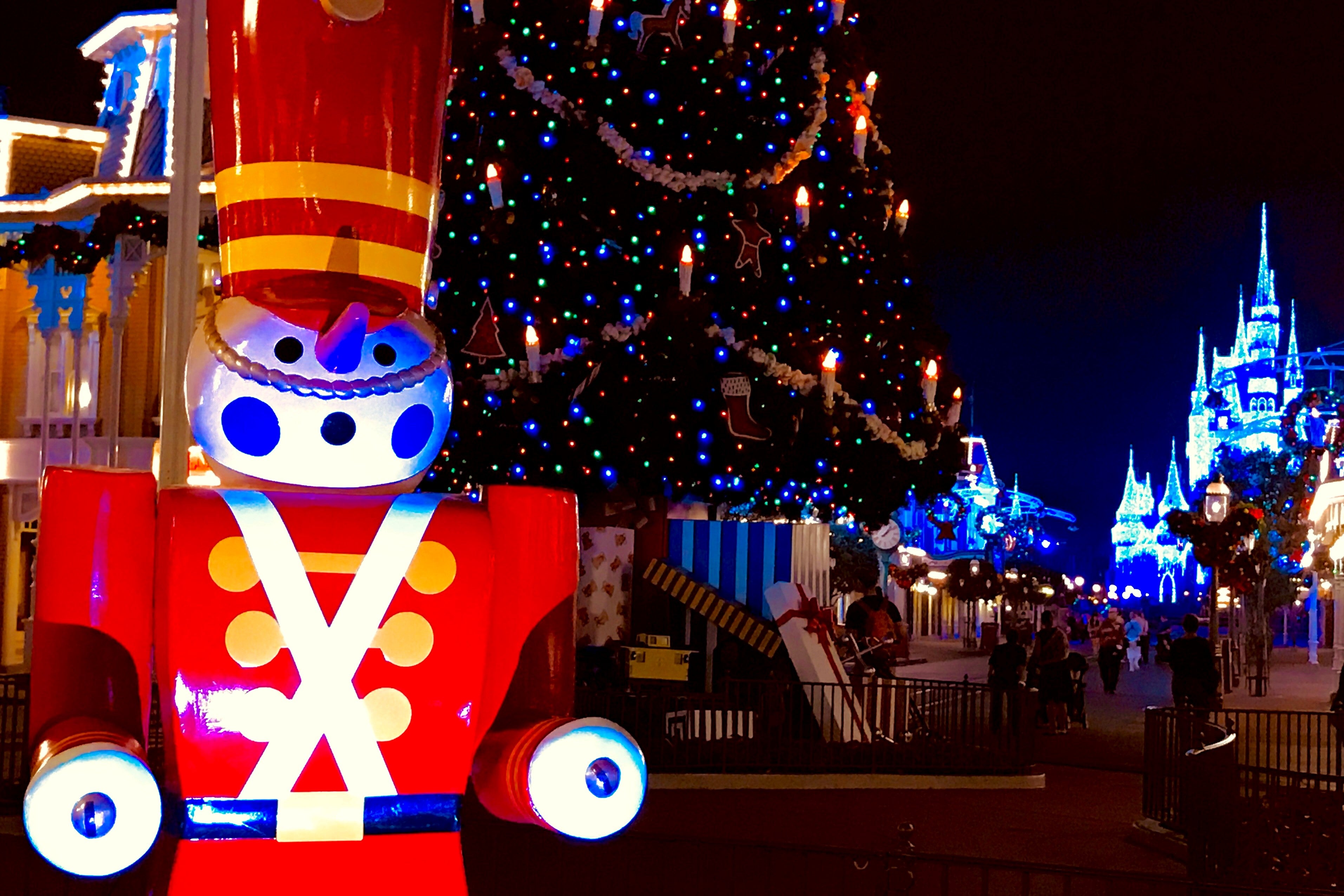 Disney World Toy Soldier in Front Of Castle At Mickey's Very Merry Christmas Party