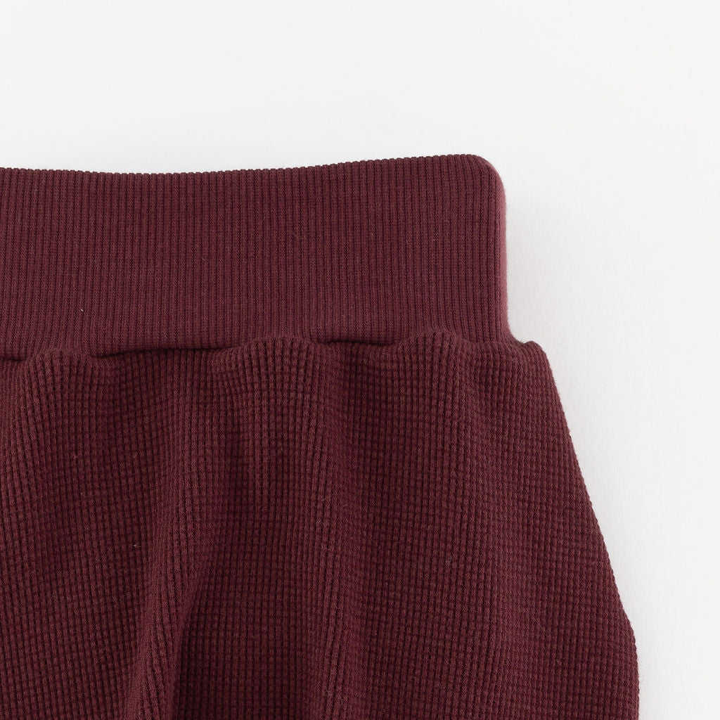 Jogger Pant in Organic Garnet Waffle