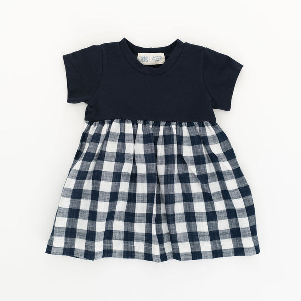 Playground Dress in Midnight Gingham – Thimble