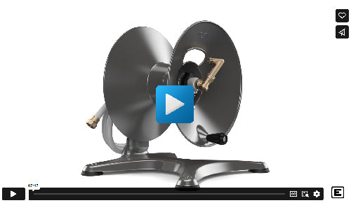 1042 free-standing garden hose reel assembly video image=