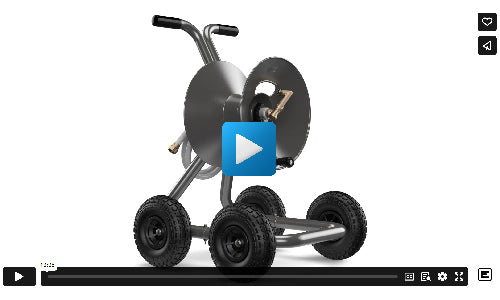 1043Q four wheel wagon garden hose reel assembly video image=