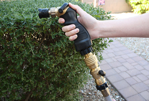 full valve connection to hose and handheld attachment