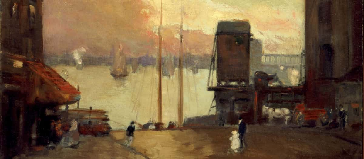 Cumulus Clouds, East River, Robert Henri