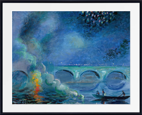 fireworks-bridge-at-vernon-france-circa-1908-theodore-earl-butler