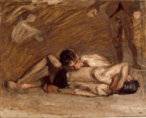 G-318. Oil sketch for Wrestlers (1899