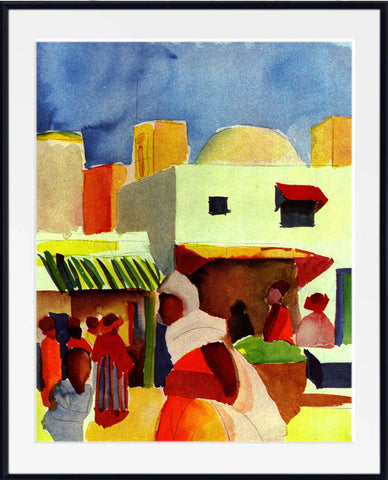 August Macke Print, Market in Tunis