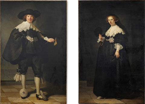 The pendant portraits of Maerten Soolmans and Oopjen Coppit are a pair of full-length wedding portraits by Rembrandt.