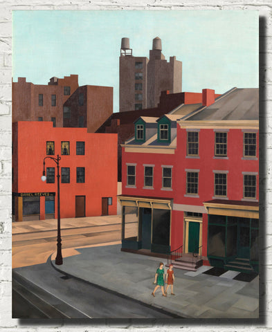 george-ault-fine-art-print-sunday-afternoon-greenwich-avenue