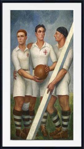 three-footballers-with-berets-1921-by-angel-zarraga