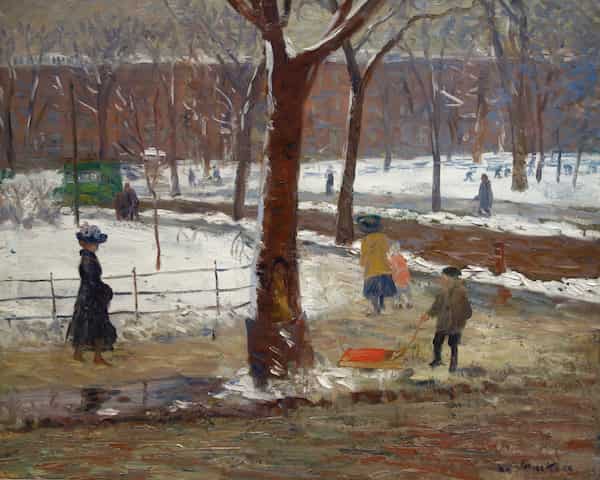 Washington Square, Winter, William Glackens