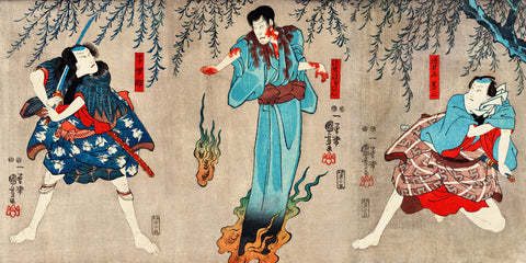 warriors-battling-female-spirit-japanese-fine-art-print