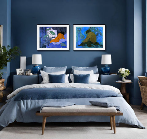 paul-ranson-prints - blue bedroom wal art