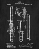 trombone-patent-print-orchestra-musical-instrument-poster