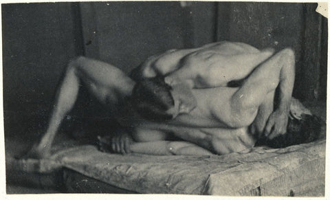 Photograph of wrestlers, attributed to Eakins (possibly May 22, 1899)